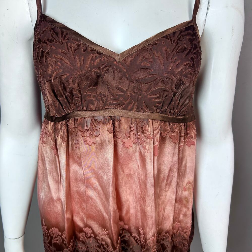 Y2k babydoll camisole small burnout velvet‎ fairy grunge vixen pink strappy - Picture 9 of 13